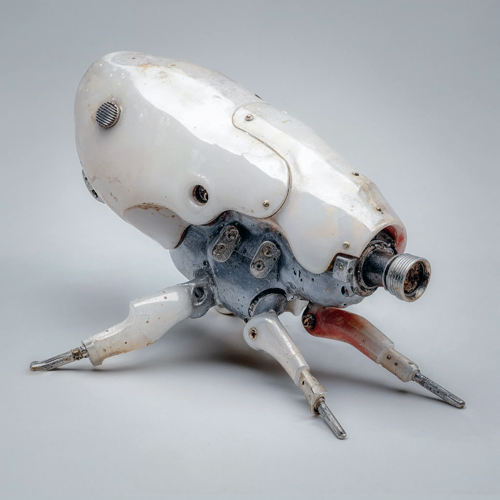 AI-image / Digital Art: A surreal camera object on legs, digital art