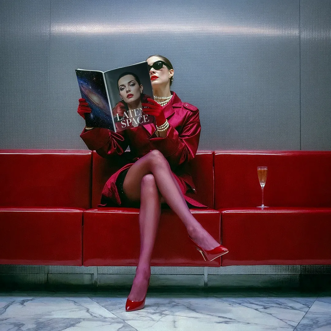 Text to Image, abstract AI-Fashion-Photo of a walking man in elegant suit, radiant colours, light leak effect